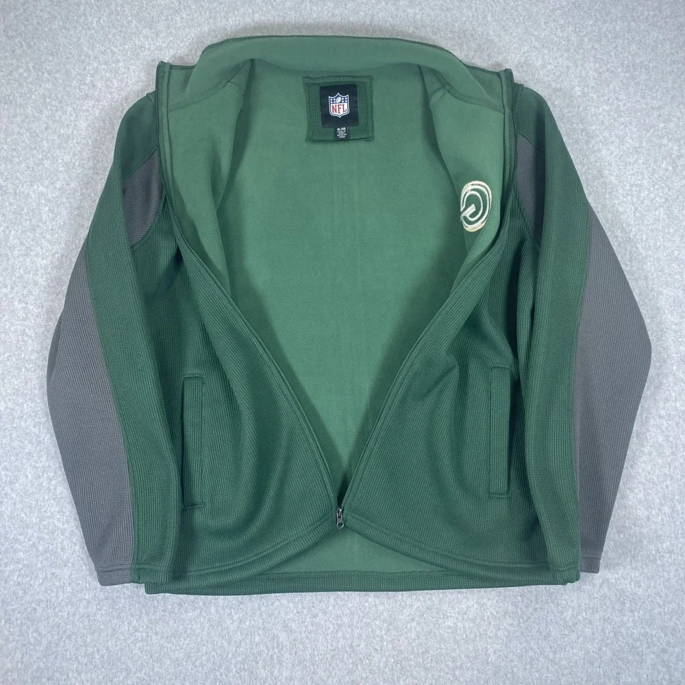 NFL Green Bay Packers Jacket Mens XL Green Full Zip Fleece G-III Apparel Group